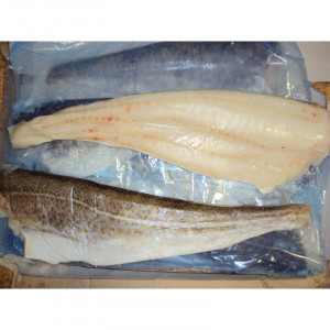 Треска евро, филе на коже, проложенное